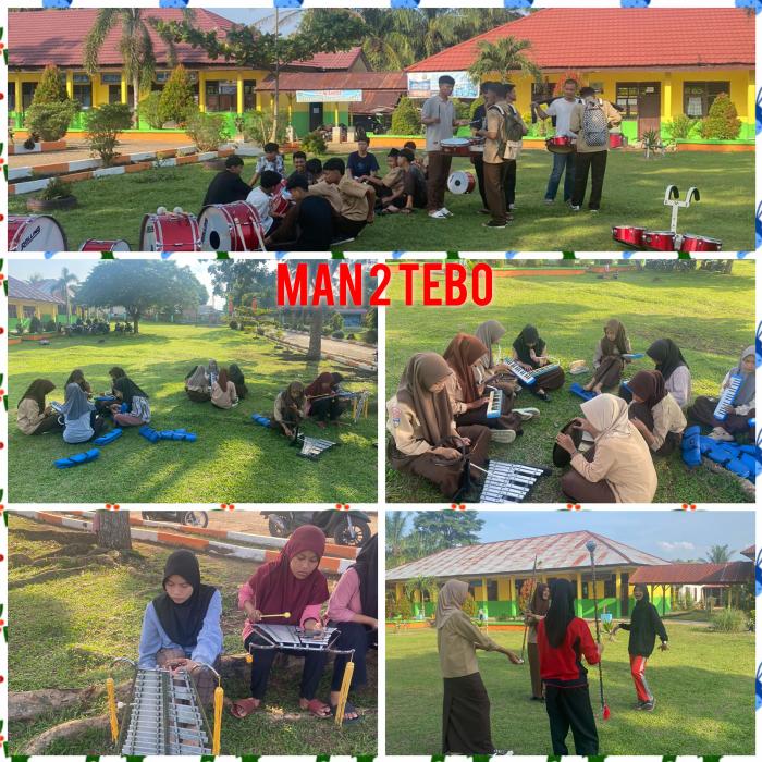 Kembangkan Bakat Siswa Melalui Kegiatan Ekstrakur Drumband di MAN 2 Tebo 