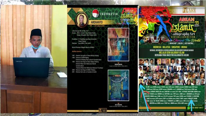 GO INTERNASIONAL, PEMBINA KALIGRAFI MAN 2 TEBO IKUTI PAMERAN KALIGRAFI KONTEMPORER TINGKAT ASEAN.