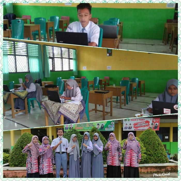 KEPALA MAN 2 TEBO MONITORING PELAKSANAAN KOMPETISI SAINS MADRASAH ONLINE (KSMO) MA 2021 TINGKAT PROVINSI DI MAN 2 TEBO