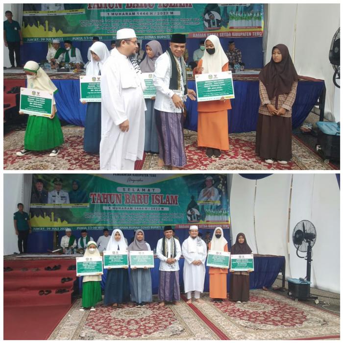 3 Orang siswa MAN 2 Tebo menerima baesiswa dari BAZNA Kab. Tebo