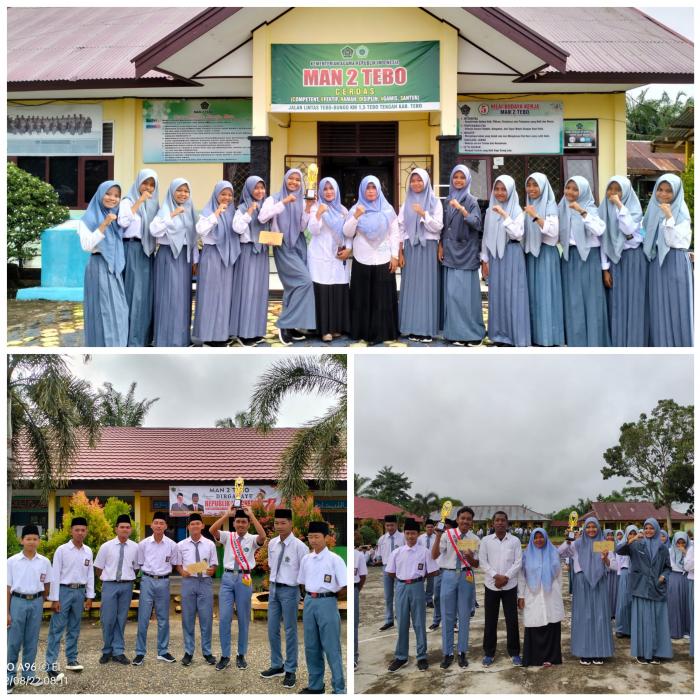 MAN 2 Tebo Borong Juara Satu Lomba Gerak Jalan Tingkat Kecamatan Tebo Tengah
