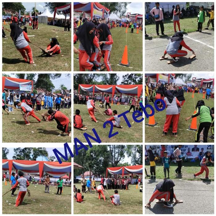Lestarikan Permainan Tradisional MAN 2 Tebo Sukseskan Pekan Kebudayaan Daerah Tebo 2022