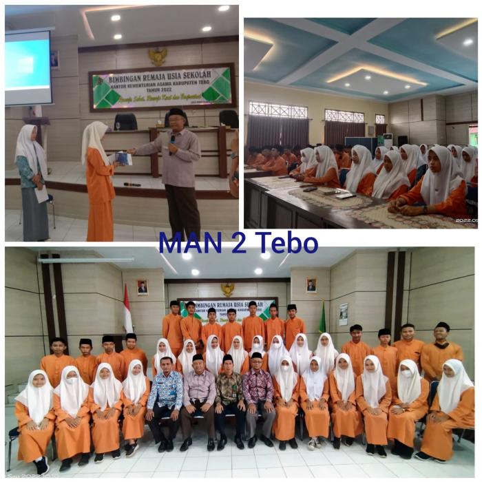 35 Siswa MAN 2 Tebo Mengikuti Bimbingan Remaja Usia Sekolah Di Kantor Kemenag Tebo 