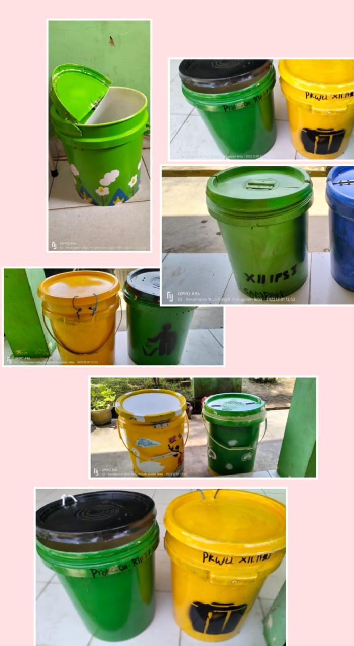 Tong Sampah Karya Pelajar MAN 2 Tebo Sebagai Inovasi Ramah Lingkungan
