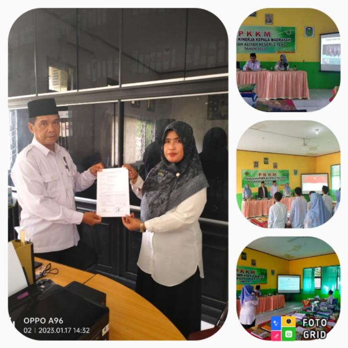 Kepala MAN 2 TEBO Terima Hasil PKKM