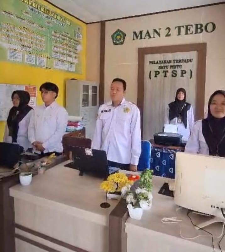  MAN 2 TEBO  DUKUNG SETJEN MENANG RI NOMOR 1 TAHUN 2025  MENYANYIKAN LAGU INDONESI RAYA