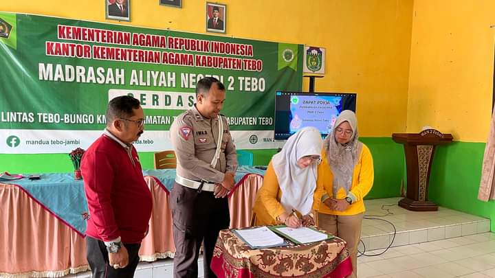 Rapat Pokja dan penanda tanganan MoU   dengan Satlantas Tebo