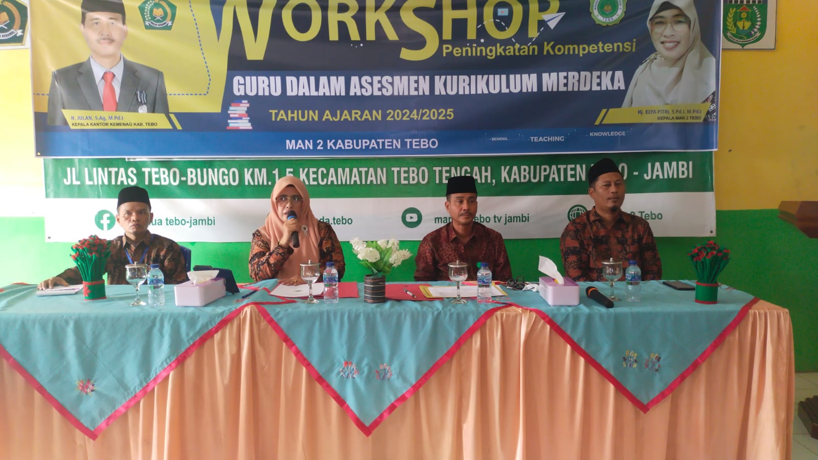 MAN 2 TEBO GELAR WORKSHOP PENINGKATAN KOMPETENSI GURU DALAM ASSESMENT KURIKULUM MERDEKA DAN PENGUATAN P5RA.